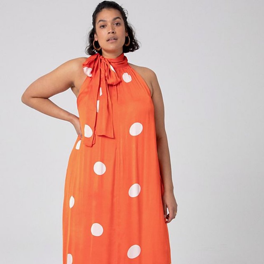 Anthro Samant Chauhan Minnie Polka Dot Maxi Dress